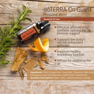 Chart of benefits for On Guard protective blend of essential oils